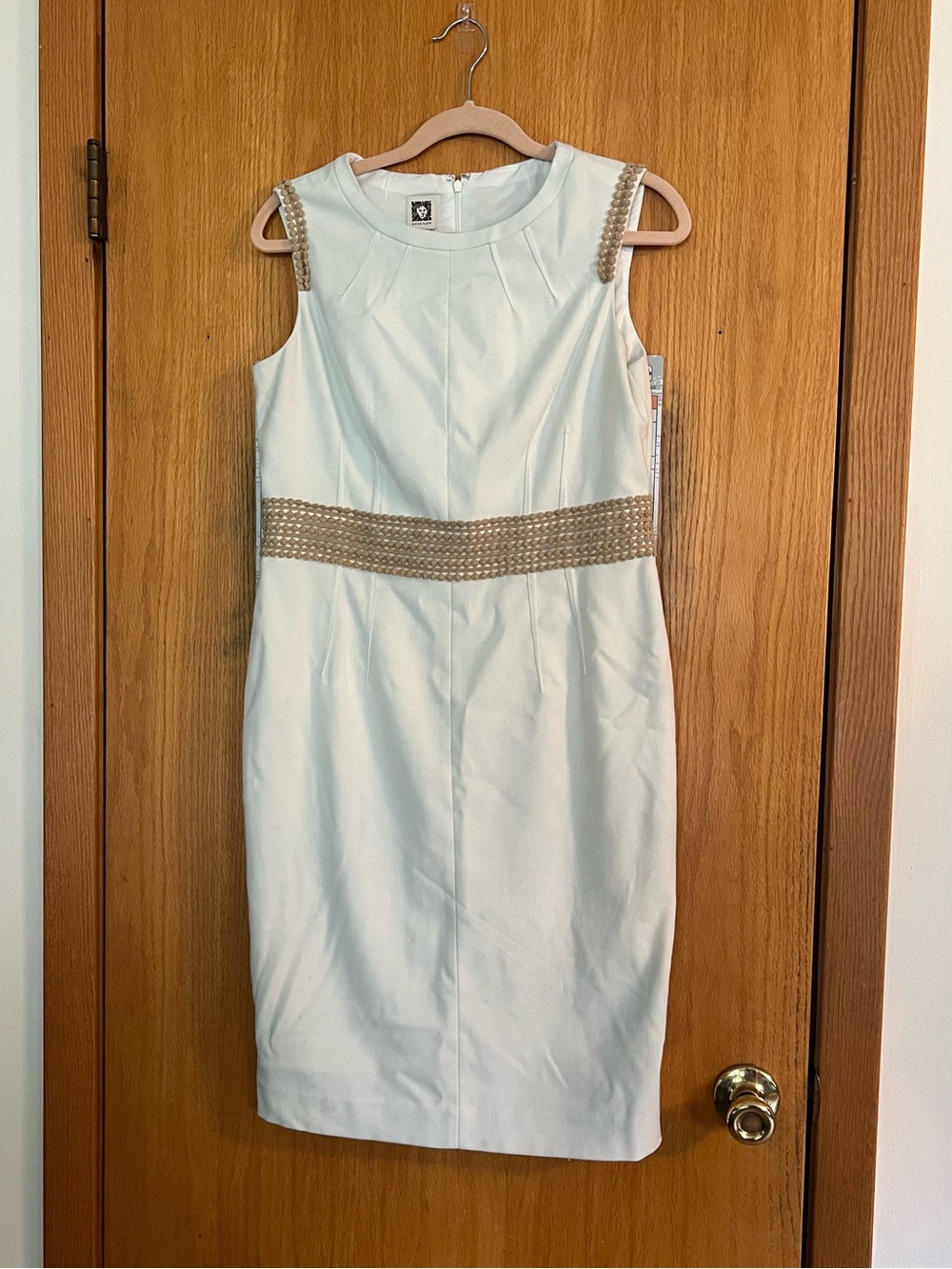Anne Klein White Sleeveless Dress
